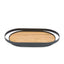 Cloud Teak Tray - Charcoal