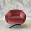 Camille Swivel Chair - Rosewood Velvet