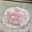 Round Sheepskin Seat Pad - Rose