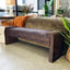 Zaha Bench Seat - Brown Velvet
