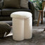 Rocket Stool - Ivory Sherpa