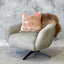 Camille Swivel Chair - Sage Nubuck Leather