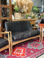 Metro 2 Seater - Black Leather