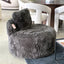 Sophia Faux Fur Armchair - Graphite