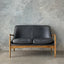 Metro 2 Seater - Black Leather