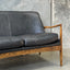 Metro 2 Seater - Black Leather
