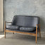 Metro 2 Seater - Black Leather