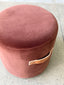 Round Ottoman - Cinnamon Velvet