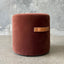 Round Ottoman - Cinnamon Velvet