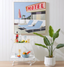 Poolside Framed Canvas Art - 100x100cm