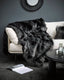 Heirloom Faux Fur Throw - Black Coyote