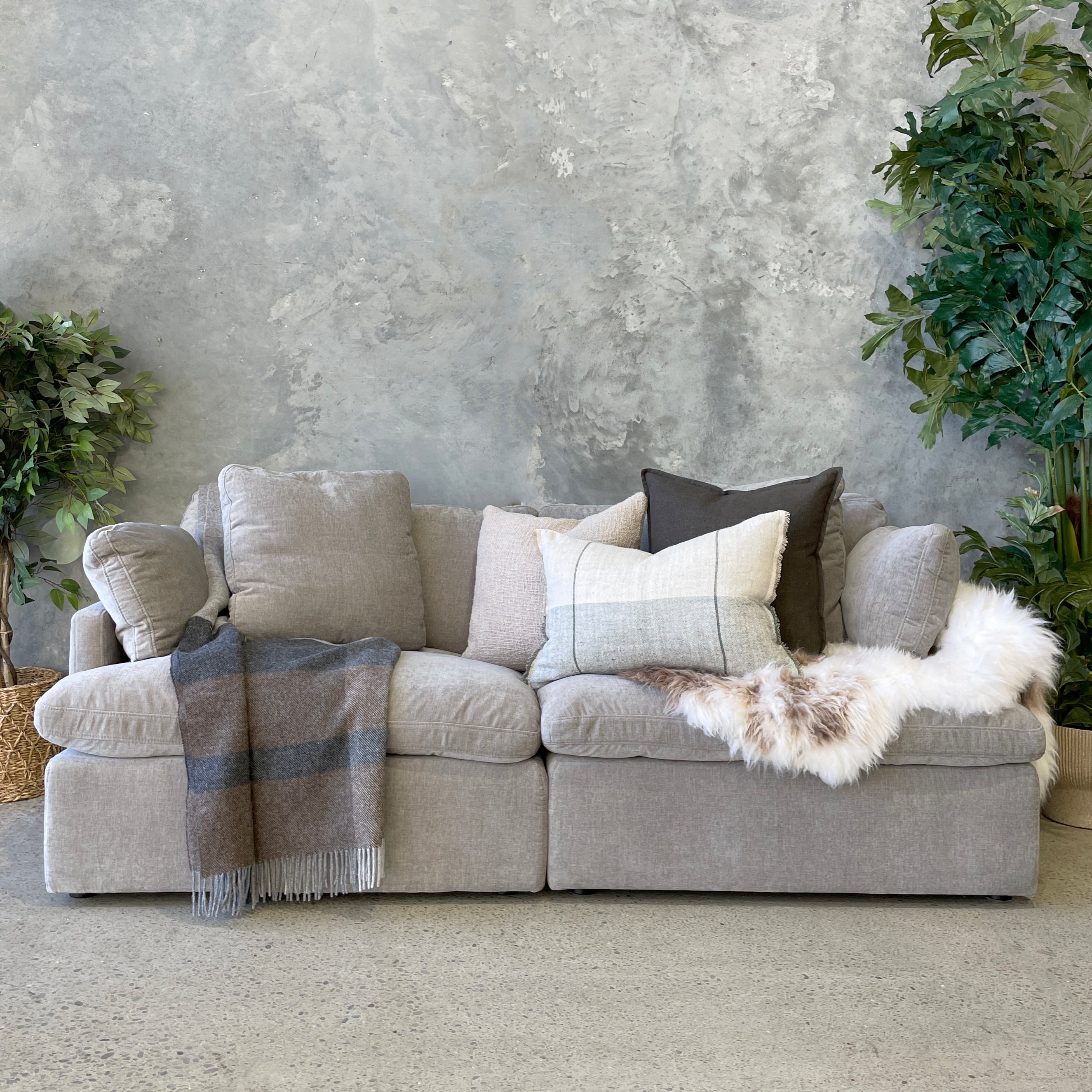 Moana 2 Piece Modular Sofa - Greygum – Loft Furniture NZ