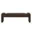 Zaha Bench Seat - Brown Velvet
