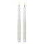 Hughe LED Taper Candles - Rustic White