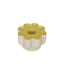 Groovy Flower Candle Holder - White + Yellow