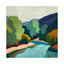 River Beauty Framed Canvas Art - 100x100cm