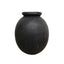 Earthenware Round Vessel - Aged Black