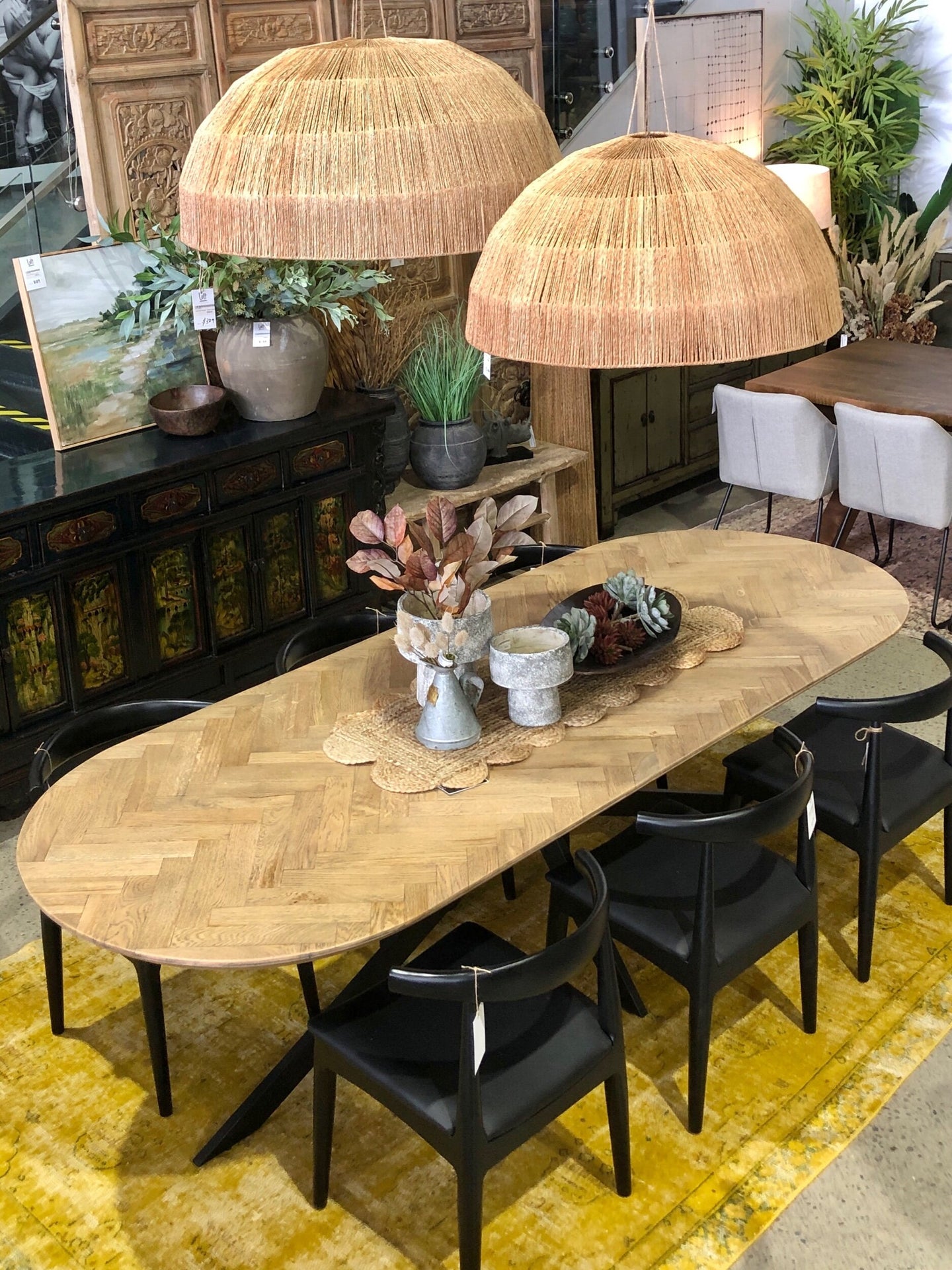 Danish Oval Oak Dining Table - 260cm – Loft Furniture NZ