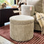 Madeleine Storage Ottoman - Wise Cobblestone