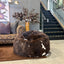 Sheepskin Beanbag - Natural Black