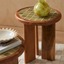 Tegola Tile + Wood Side Table - Tall