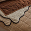 Eileen Quilted Throw - Taupe Stripe