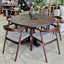 Mondrian Oak Dining Table - Dark Mammoth