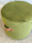 Round Ottoman - Olive Cord