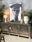 Original Chinese 3 Door Sideboard - Black Washed