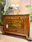 Original Chinese Cabinet - Orange Pictorial