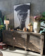 Original Chinese 3 Door Sideboard - Black Washed
