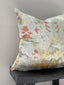 Faded Floral Silk Velvet Cushion