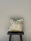 Faded Floral Silk Velvet Cushion
