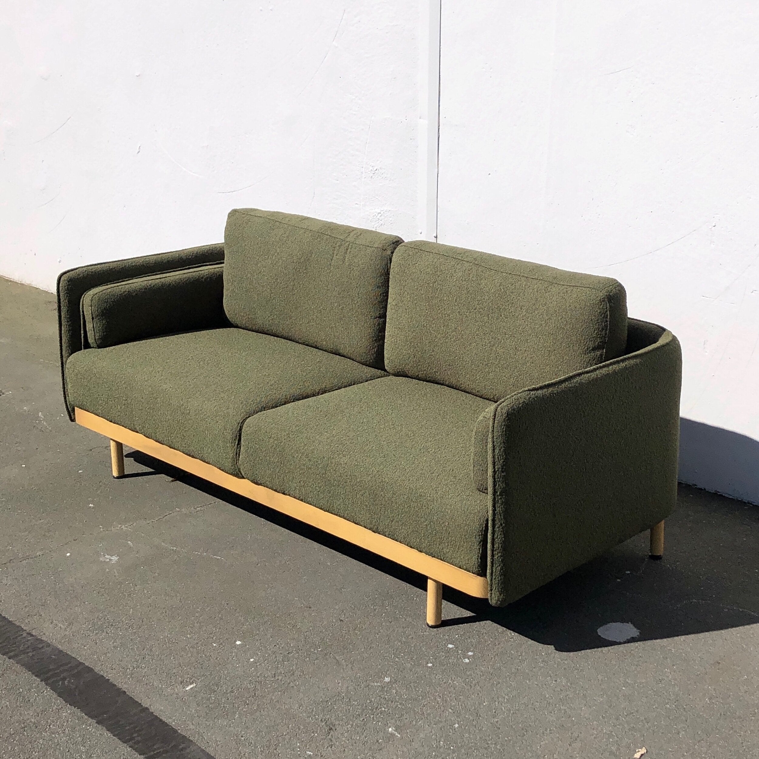 Mayfield Sofa - Green Boucle – Loft Furniture NZ