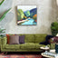 River Beauty Framed Canvas Art - 100x100cm