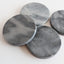 Marble Round Coasters - Grey