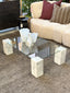 Lark Marble & Glass Coffee Table