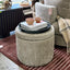 Madeleine Storage Ottoman - Wise Cobblestone