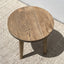 Sleek Round Side Table - Oak