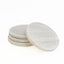 Marble Round Coasters - White