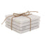 Marble Square Coasters - White