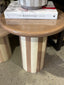 Rayas Ceramic Side Table - Tan