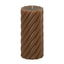 Twist Tan Pillar Candle - Tall