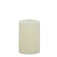 Twist Ivory Pillar Candle - Short