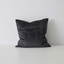 Ava Velvet Cushion - Coal