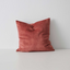 Ava Velvet Cushion - Coral