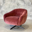Camille Swivel Chair - Rosewood Velvet