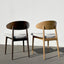 Canape Dining Chair - Beige / Walnut