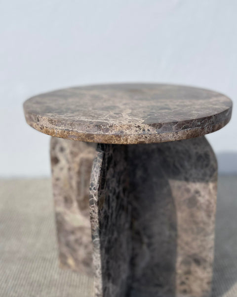 Emperor Table Emperor Side Table - Emperador Marble – Loft Furniture NZ