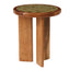 Tegola Tile + Wood Side Table - Tall